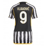 Camiseta Juventus Dusan Vlahovic #9 Primera Equipación Replica 2023-24 para mujer mangas cortas